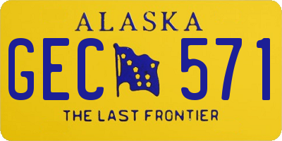 AK license plate GEC571
