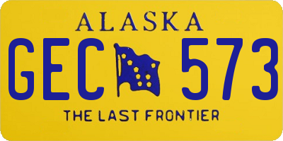 AK license plate GEC573