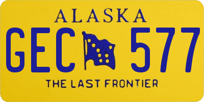 AK license plate GEC577