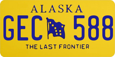 AK license plate GEC588