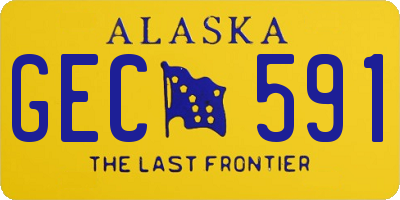 AK license plate GEC591