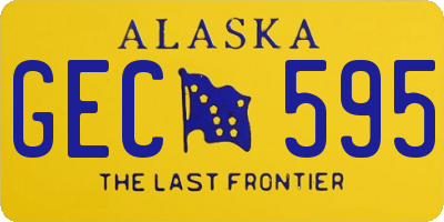 AK license plate GEC595