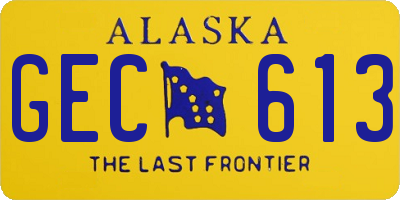 AK license plate GEC613