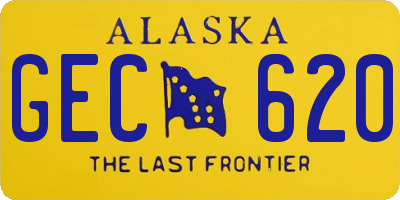 AK license plate GEC620