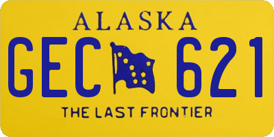 AK license plate GEC621