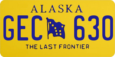 AK license plate GEC630