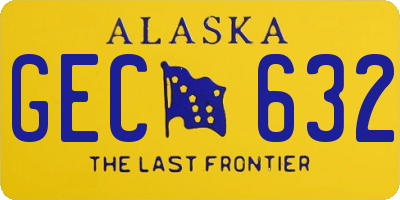 AK license plate GEC632