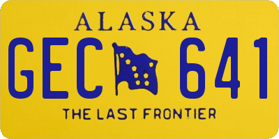 AK license plate GEC641