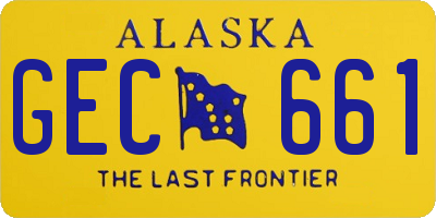AK license plate GEC661