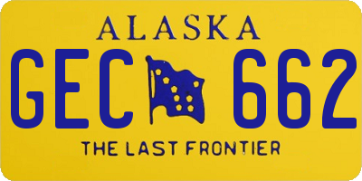 AK license plate GEC662
