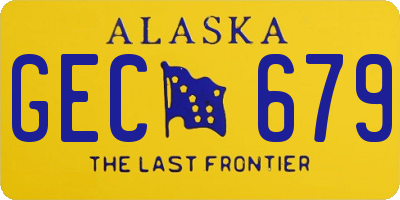 AK license plate GEC679
