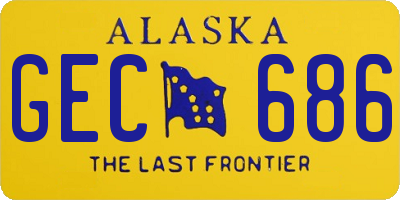 AK license plate GEC686