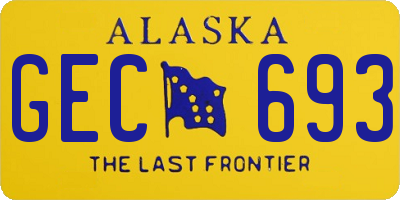 AK license plate GEC693
