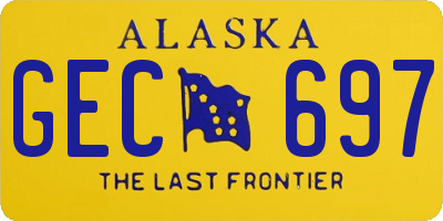 AK license plate GEC697