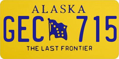 AK license plate GEC715