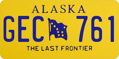 AK license plate GEC761