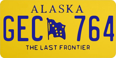 AK license plate GEC764