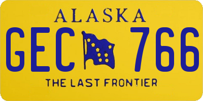 AK license plate GEC766