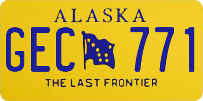 AK license plate GEC771