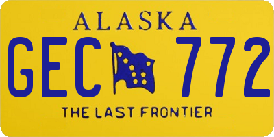 AK license plate GEC772