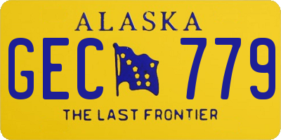 AK license plate GEC779