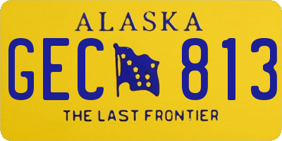 AK license plate GEC813
