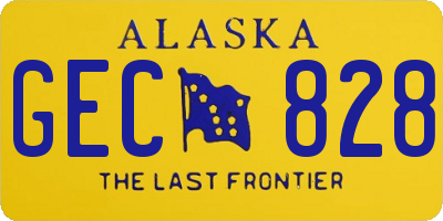 AK license plate GEC828
