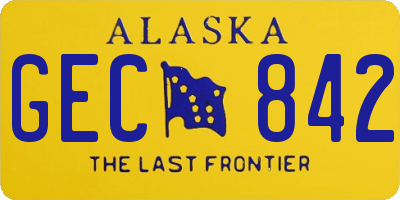 AK license plate GEC842