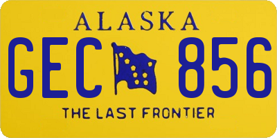 AK license plate GEC856