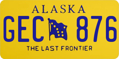 AK license plate GEC876