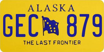 AK license plate GEC879