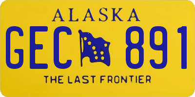 AK license plate GEC891