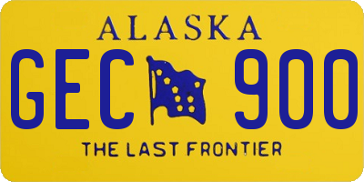 AK license plate GEC900