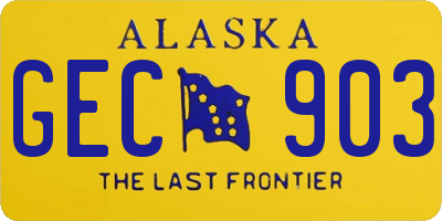 AK license plate GEC903