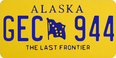 AK license plate GEC944