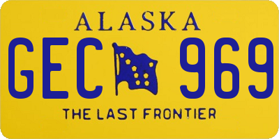 AK license plate GEC969