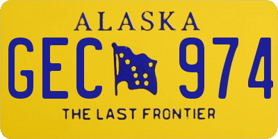 AK license plate GEC974