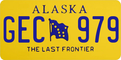 AK license plate GEC979
