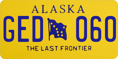 AK license plate GED060