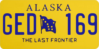 AK license plate GED169