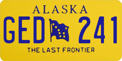 AK license plate GED241