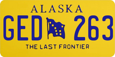 AK license plate GED263
