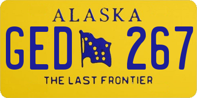 AK license plate GED267