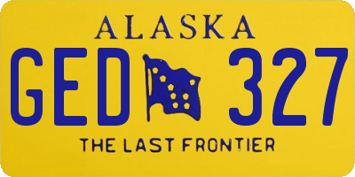 AK license plate GED327