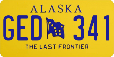 AK license plate GED341