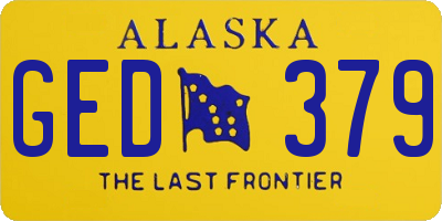 AK license plate GED379