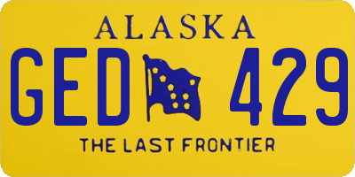 AK license plate GED429