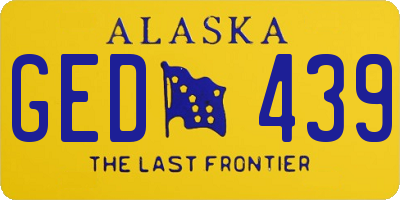 AK license plate GED439