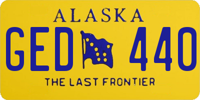 AK license plate GED440