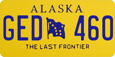 AK license plate GED460